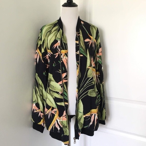 Zara Bird of Paradise Bomber Jacket - Picture 1 of 5
